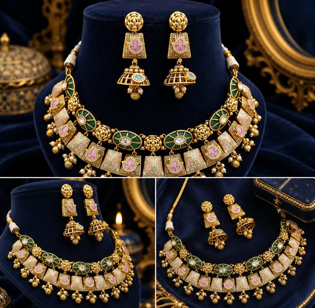 Rajkumari Meenakari Necklace Set - 2
