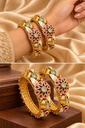 Blush Mint Jadau Kada (Pair)