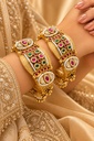 Royal Pearl Charm Kada (Pair)