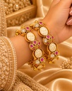 Ivory Bloom Kundan Kada (Pair)