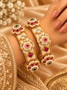 Pearl Blossom Kundan Kada (Pair)
