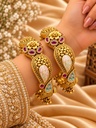 Pastel Paisley Meenakari Kada (Pair)