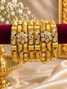Sky Blue Blossom Bangle Set (6 Pcs)