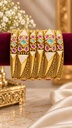 Turquoise Prism Meenakari Bangle Set (6 Pcs)