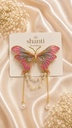 Pink Butterfly Pearl Bakkal Clip