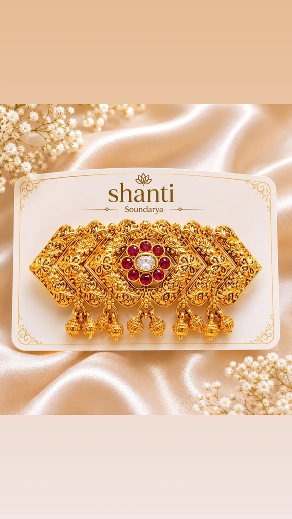 Rajwadi Antique Ruby Bakkal Clip