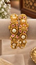 Pearl Crown Kundan Kada (Pair)