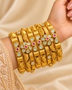 Sky Blue Blossom Bangle Set (6 Pcs)