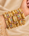 Opal Leaf Turquoise Bangle Set (6 Pcs)