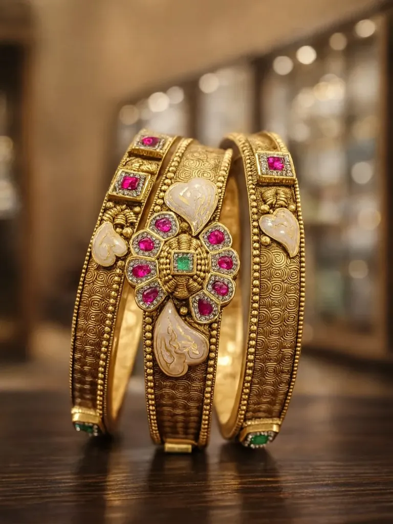 Pushpika Jadau Heritage Kada Set