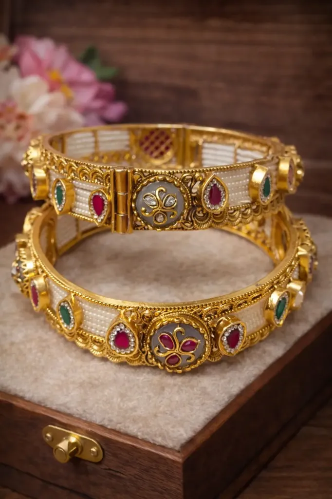 Rajkumari Pearl Jadau Kada